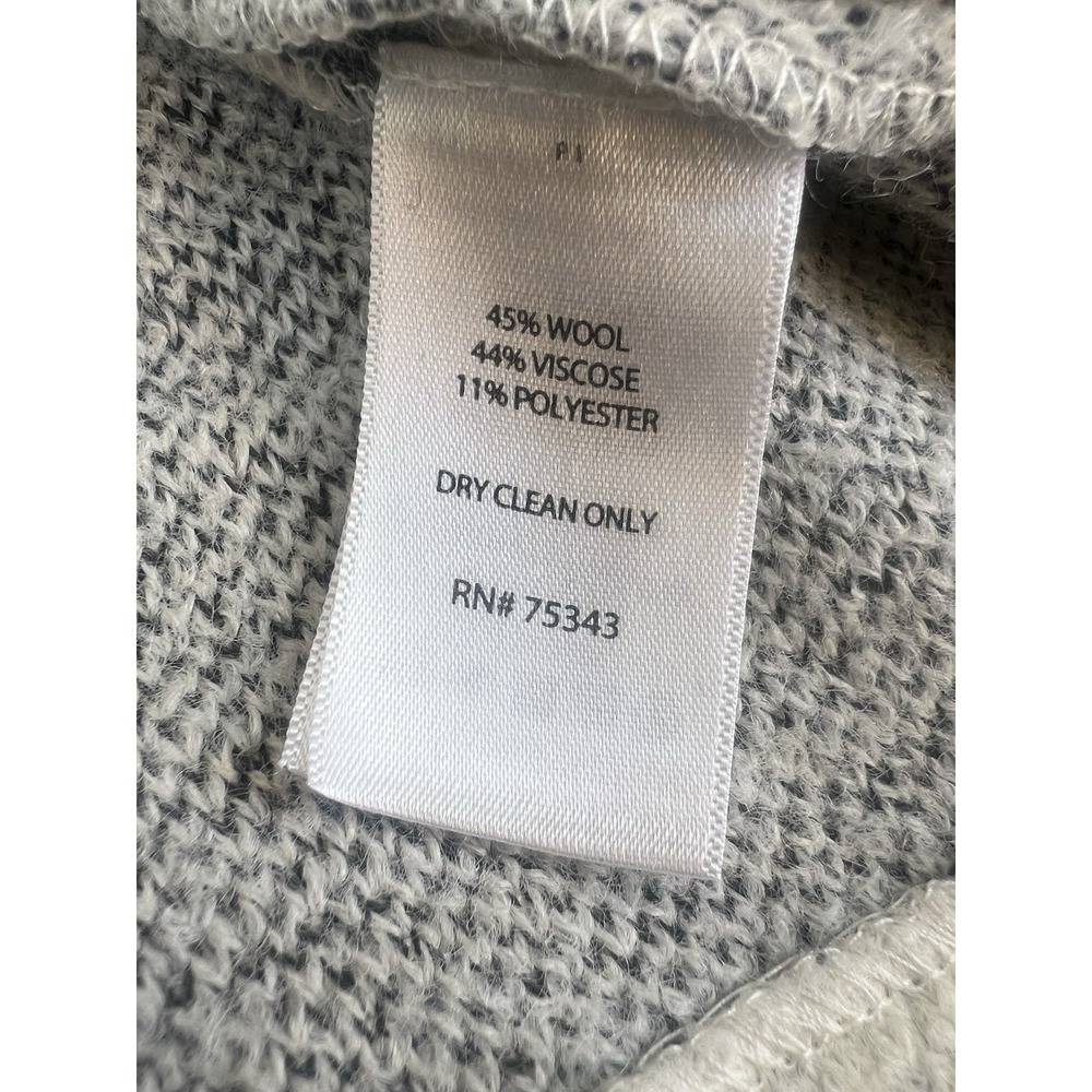 Lucy & Laurel Anthropologie Small Cream Grey Wool Blend Sweater Coat  L - Picture 6 of 7